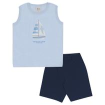 Conjunto Azul Primeiros Passos Menino - 53369-904 Conjunto Azul Primeiros Passos Menino - 53369-904