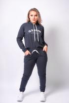Conjunto Azzam Sport Fleece Azul Sintonia