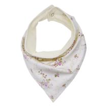 Conjunto Babadores Bandana para Bebê 02 Peças - Floral Rosa