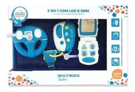 Conjunto Baby 3Em1 Com Som, Luz Rosa Multikids Br1245