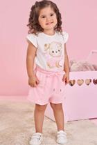 Conjunto baby Blusa Bata e Shorts-INFANTI