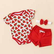 Conjunto Baby Body + Short + Faixa de Cabelo 3 a 6 Meses Conjunto Baby Body + Short + Faixa de Cabelo 3 a 6 Meses