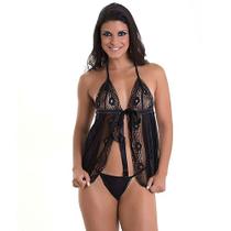 Conjunto Baby Doll Graciosa Preto Conjunto Baby Doll Graciosa Preto