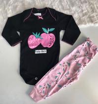 Conjunto Baby Duck Canelado Calça e Body Conjunto Baby Duck Canelado Calça e Body
