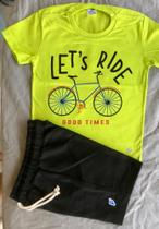 Conjunto Baby Look Lets Ride Paletty Kids 100% Algodão - Verde