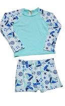 Conjunto Baby Manga Longa Proteção UV 50+ com sunga boxer