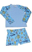 Conjunto Baby Manga Longa Proteção UV 50+ com sunga boxer