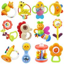 Conjunto Baby Rattles MOONTOY Teether Toys de 0 a 6 meses com caixa de armazenamento