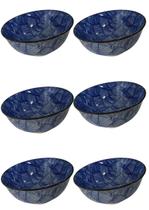 Conjunto Bacia kit com 6 Cumbucas Tigelas porcelana sopas sobremesas
