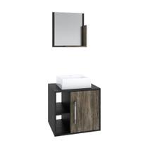 Conjunto Balcão C-cuba Q32 E Espelheira Soft 500 Preto ônix C-carvalho Preto ônix C-carvalho Dark Conjunto Balcão C-cuba Q32 E Espelheira Soft 500 Preto ônix C-carvalho Preto ônix C-carvalho Dark