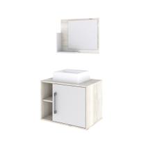 Conjunto Balcão C/Cuba Q32 e Espelheira Soft 600