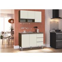 Conjunto Balcão de pia 120cm e Armário Aéreo Athena Megasul Conjunto Balcão de pia 120cm e Armário Aéreo Athena Megasul