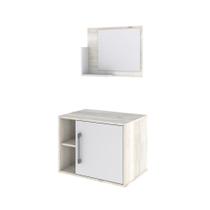 Conjunto Balcão E Espelheira Soft 600 Perffect Acetinado Snow C-branco Chess Conjunto Balcão E Espelheira Soft 600 Perffect Acetinado Snow C-branco Chess