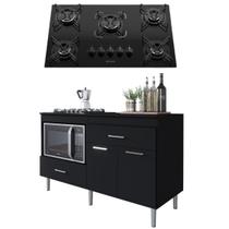 Conjunto Balcão Turim 1,40m com Cooktop Essencial 5 Bocas 2 Portas 2 Gavetas Conjunto Balcão Turim 1,40m com Cooktop Essencial 5 Bocas 2 Portas 2 Gavetas