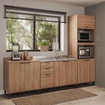 Conjunto Balcões Miami Loft Carraro Freijó