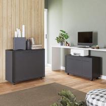 Conjunto Balcões para Ecritório 2 Peças com Rodizío BRV Móveis Conjunto Balcões para Ecritório 2 Peças com Rodizío BRV Móveis