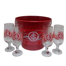 Conjunto balde de gelo de alumínio e 4 taças 300 ml do Internacional - Glassral Conjunto balde de gelo de alumínio e 4 taças 300 ml do Internacional - Glassral
