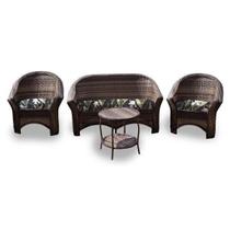 Conjunto Bali - 1 Sofá 2 L + 2 Poltronas + 1 Mesa Centro - Callis Branco