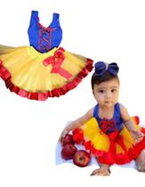 Conjunto BALLET Body Infantil Bailarina com Saia de Tule fantasia diversos TEMAS