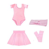 Conjunto Ballet Infantil 4 Itens: Collant, saia, meia e faixa