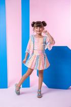 Conjunto Banana Club Alice Rosa Bebê - Blusinha e Saia Balonê Conjunto Banana Club Alice Rosa Bebê - Blusinha e Saia Balonê