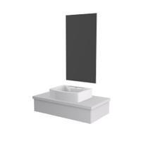 Conjunto Bancada C-cuba Aria 41 E Espelheira Metrópole 801 Perffect Acetinado Branco Chess Conjunto Bancada C-cuba Aria 41 E Espelheira Metrópole 801 Perffect Acetinado Branco Chess