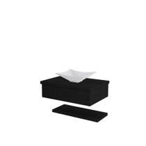 Conjunto Bancada C-cuba L30 E Prateleira Metrópole 605 Nogal Preto ônix Conjunto Bancada C-cuba L30 E Prateleira Metrópole 605 Nogal Preto ônix