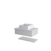Conjunto Bancada C-cuba Q355 E Prateleira Metrópole 605 Perffect Acetinado Branco Chess
