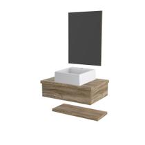 Conjunto Bancada C/Cuba Q355, Prateleira e Espelheira Metrópole 606