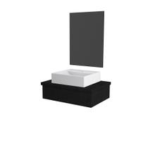 Conjunto Bancada C-cuba Q39 E Espelheira Metrópole 601 Nogal Preto ônix Conjunto Bancada C-cuba Q39 E Espelheira Metrópole 601 Nogal Preto ônix