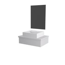 Conjunto Bancada C-cuba Q39 E Espelheira Metrópole 601 Perffect Acetinado Branco Chess