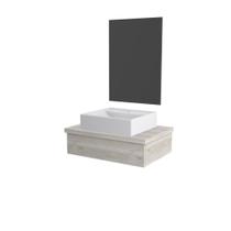 Conjunto Bancada C-cuba Q39 E Espelheira Metrópole 601 Preto ônix Snow Conjunto Bancada C-cuba Q39 E Espelheira Metrópole 601 Preto ônix Snow