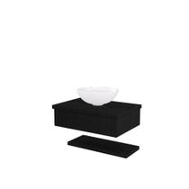 Conjunto Bancada C-cuba R35 E Prateleira Metrópole 605 Nogal Preto ônix Conjunto Bancada C-cuba R35 E Prateleira Metrópole 605 Nogal Preto ônix