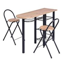 Conjunto bancada com 2 banquetas PLE120X40X73 ROB Casa Bonita