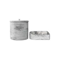 Conjunto Bancada Cozinha 2 Itens Kit Pia Lixeira 6 L Cor Branco Carrara