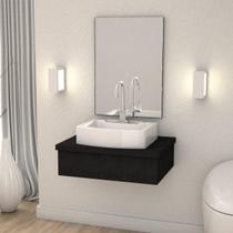 Conjunto Bancada para Banheiro com Cuba Aria Rt41 e Espelheira 601W Metrópole