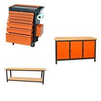 Conjunto Bancada para Ferramentas 200cm Carro de Ferramentas Profissional 7 Gavetas Presto
