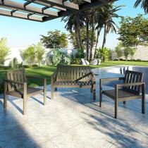 Conjunto Banco 2 Lugares e Poltronas Madeira Maciça Orquídea Yescasa Conjunto Banco 2 Lugares e Poltronas Madeira Maciça Orquídea Yescasa