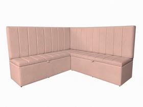 Conjunto Banco Estofado De Canto Alemão Com Baú de 140 cm Suede - Estopar