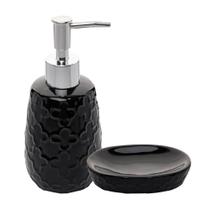 Conjunto Banheiro 2 Peças Clover Preto Cerâmica Wolff Conjunto Banheiro 2 Peças Clover Preto Cerâmica Wolff