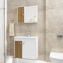 Conjunto Banheiro 3 Portas MDF Munique Bechara Conjunto Banheiro 3 Portas MDF Munique Bechara