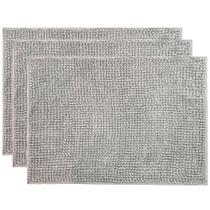 Conjunto Banheiro 3 Tapete Microfibra Bolinha Antiderrapante