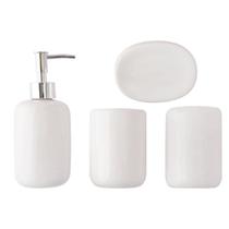 Conjunto banheiro 4 pçs cerâmica para banheiro e lavabo