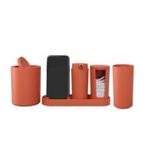 Conjunto Banheiro Coza Serene 5Pcs - Laranja