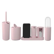 Conjunto Banheiro Coza Serene 6Pcs - Rosa