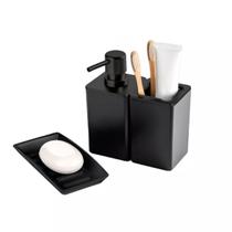 Conjunto Banheiro Dispenser, Porta Escovas E Saboneteira