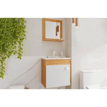 Conjunto Banheiro Iris c/Cuba + Espelho Cinamomo/Branco MGM Conjunto Banheiro Iris c/Cuba + Espelho Cinamomo/Branco MGM
