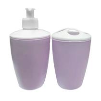 Conjunto Banheiro Lavabo 2pçs Plástico Porta Escova/sabonete Conjunto Banheiro Lavabo 2pçs Plástico Porta Escova/sabonete
