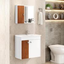 Conjunto Banheiro Munique II com Gabinete, Espelheira e Cuba