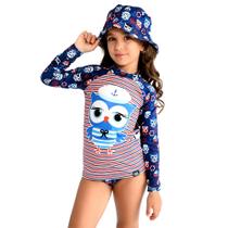 Conjunto Banho Infantil Proteção UV FPS 50+ Marujos e Sereias 133